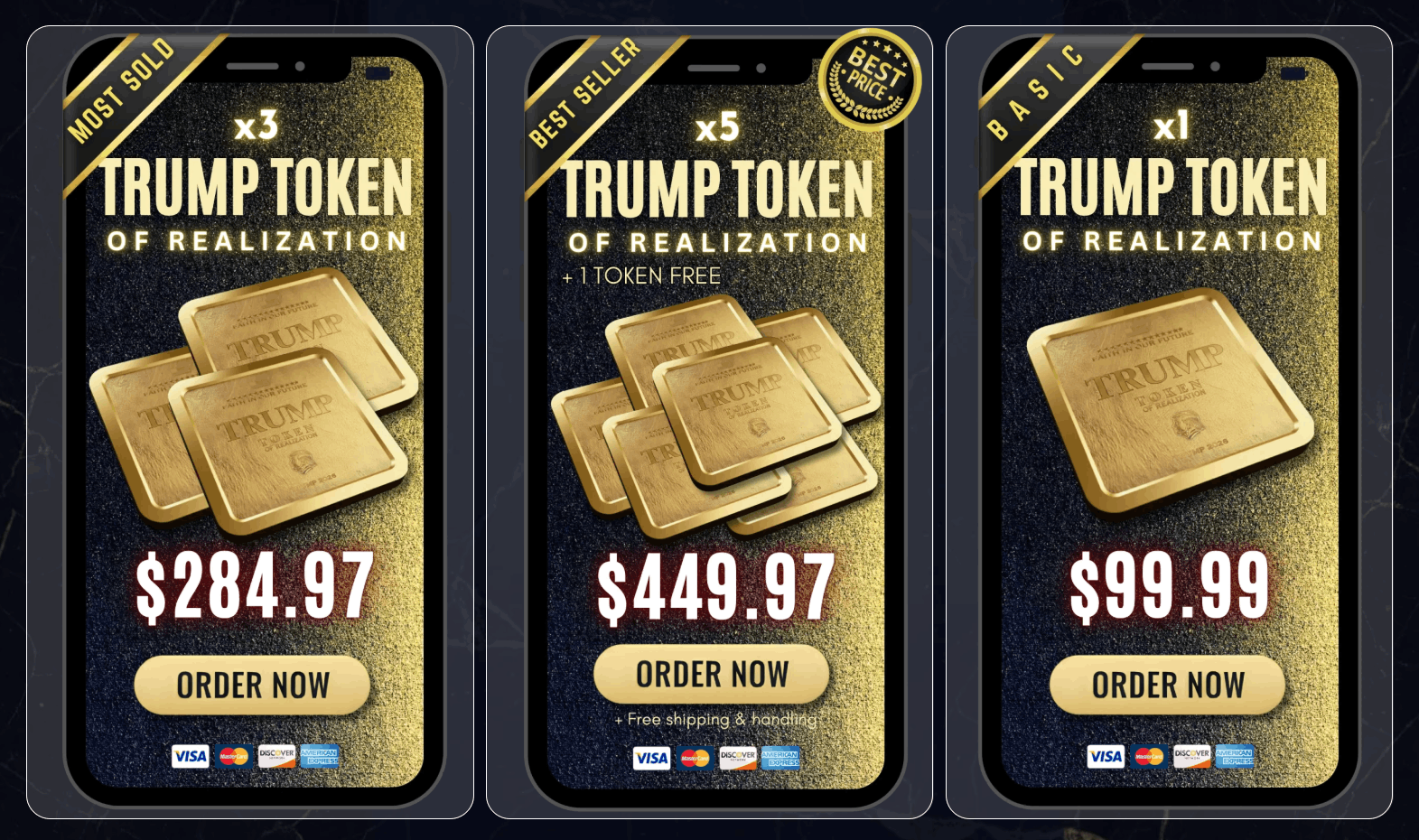 Trump Token of Realization price table